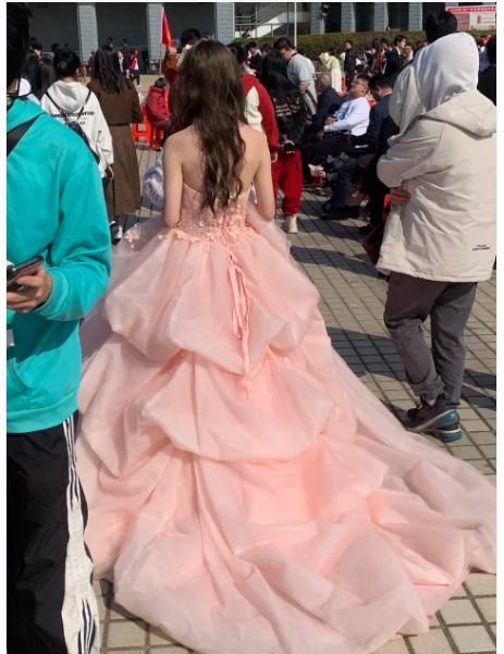 Strapless Lace Embroidered Wedding Ball Gown FashionChic