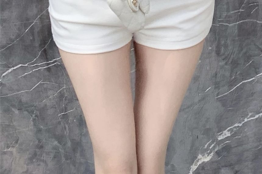 Plain Waist High Chained Pants Hot FashionChic