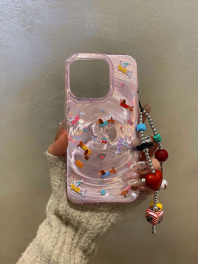 / Case Strap Dog Set Phone FashionChic