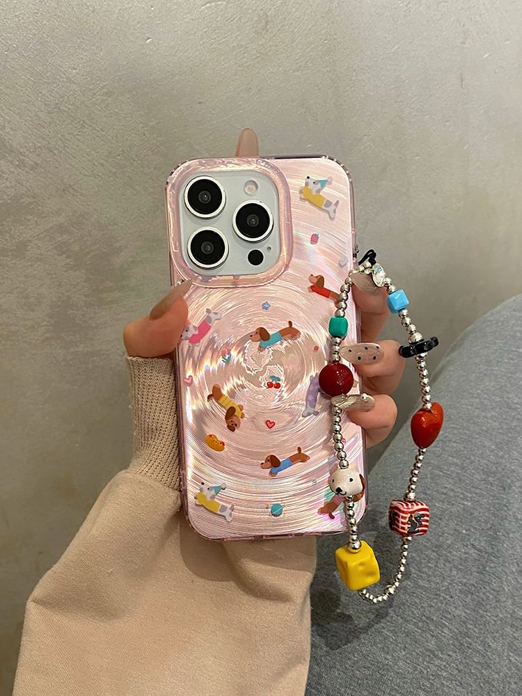 / Case Strap Dog Set Phone FashionChic