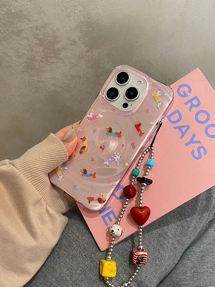 / Case Strap Dog Set Phone FashionChic