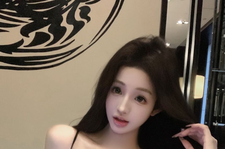 Bow Rhinestone Cami Glitter Top FashionChic