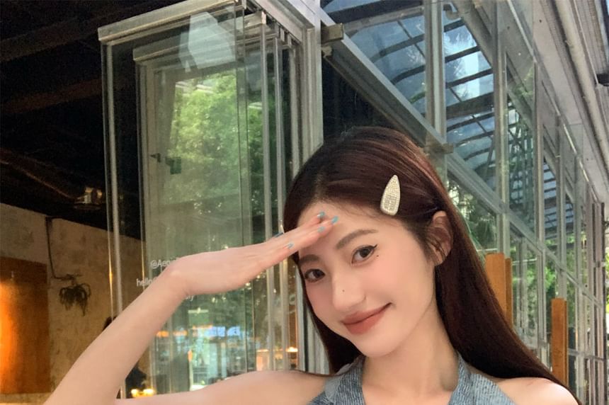 Ruffle Plain Leg Patterned Halter High Print Wide Cargo Top Pants / Waist FashionChic