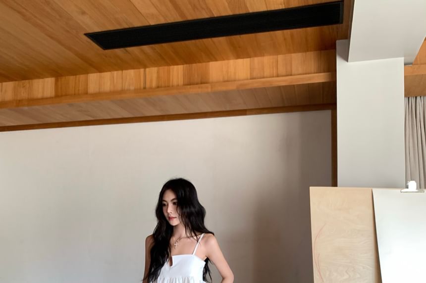 Pants / Camisole Floral High Plain Notch Wide Neck Leg Print Top Waist FashionChic