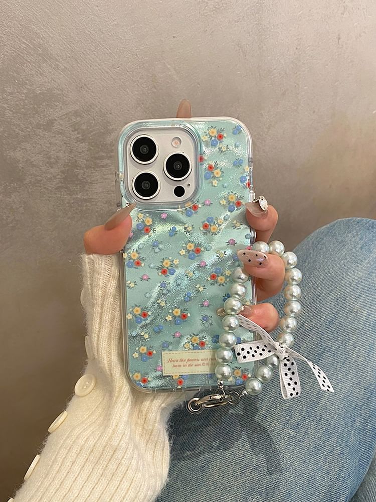 / Floral Case Phone Strap Set FashionChic