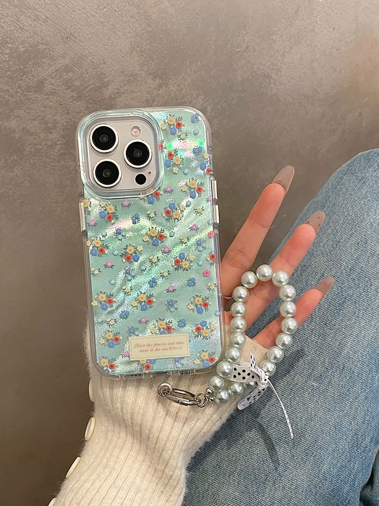 / Floral Case Phone Strap Set FashionChic