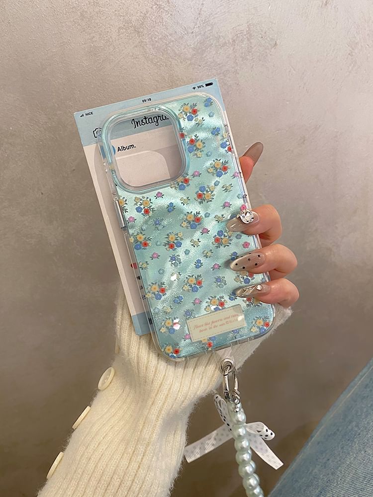 / Floral Case Phone Strap Set FashionChic