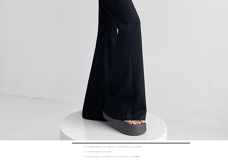 Two Tone High (Various Designs) Frill Pants Flared Rise Trim FashionChic