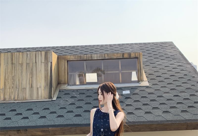 Pants Plain Floral / Rise Leg High Asymmetrical Tank Wide Top FashionChic