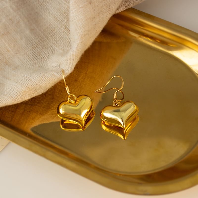 / Clip-On Drop Earring Heart FashionChic