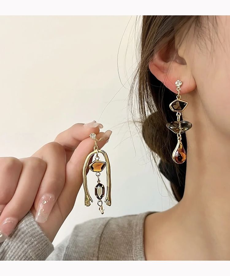 / Geometry Earring Drop Clip-On FashionChic