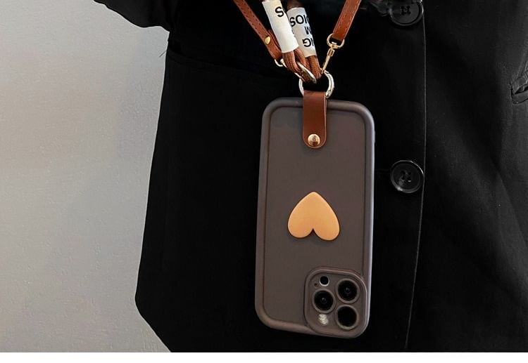 Strap with Heart Set Lanyard Case Phone / FashionChic