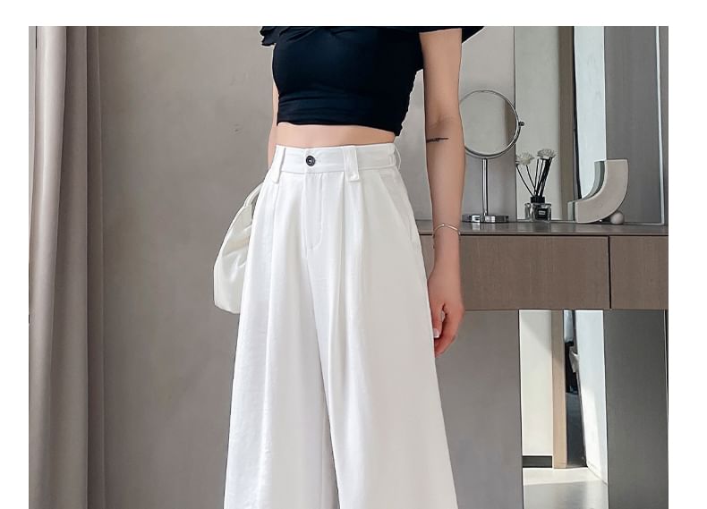 Waist Plain Wide Leg Designs) High Dress (Various Pants FashionChic