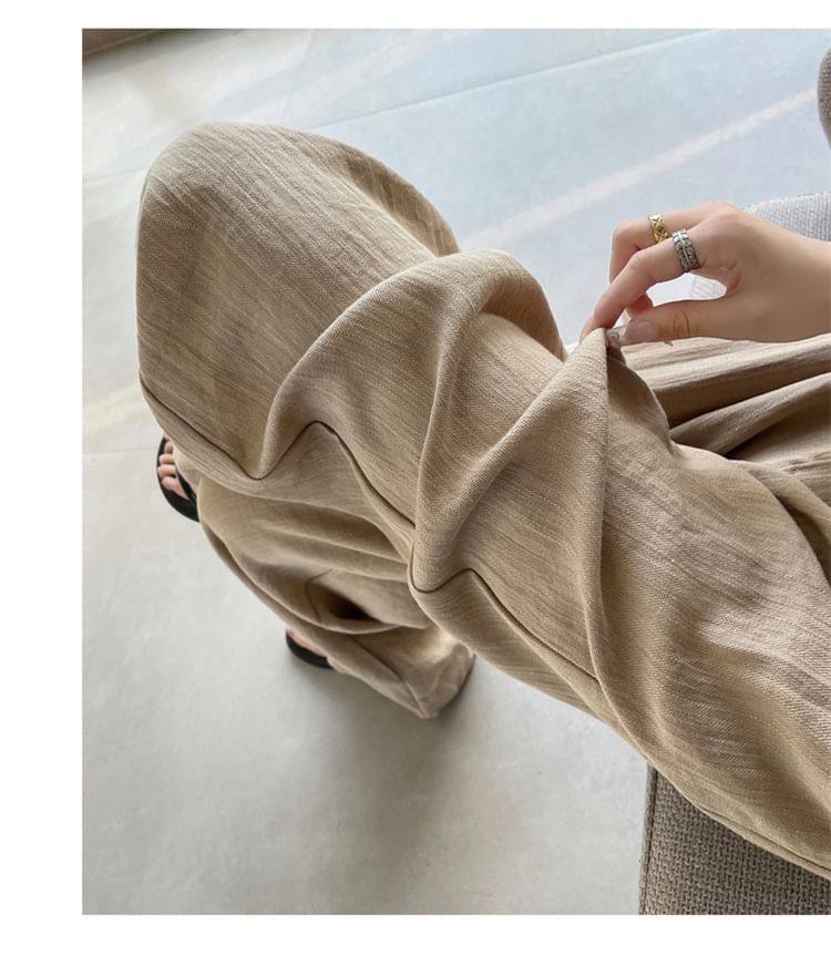 (Various Plain Leg High Wide Dress Waist Pants Designs) FashionChic