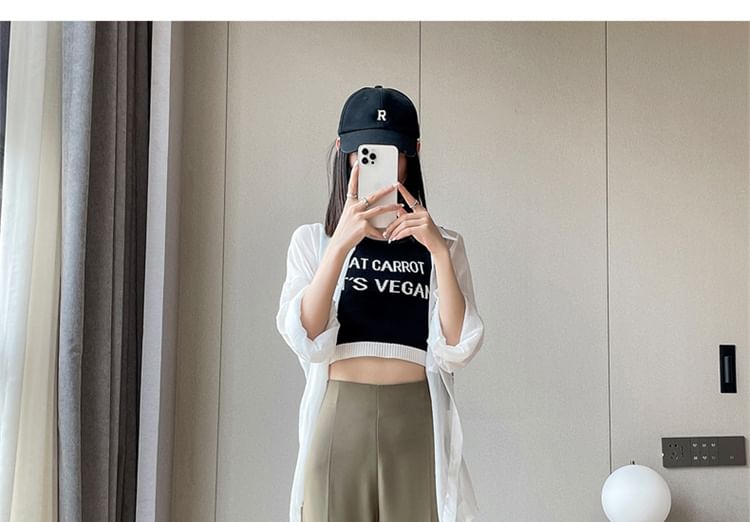 Designs) Straight High Leg Waist Dress Plain (Various Pants FashionChic