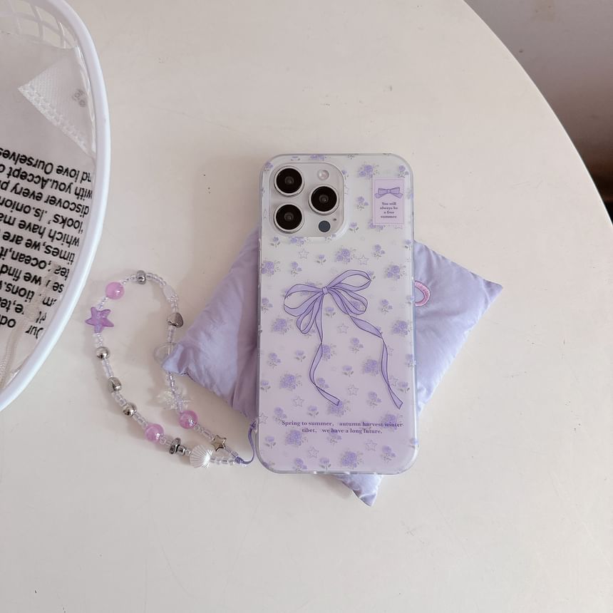 / Bow Strap Phone Case Print Set FashionChic
