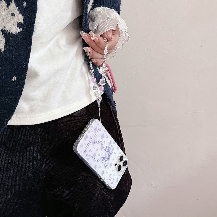 / Bow Strap Phone Case Print Set FashionChic