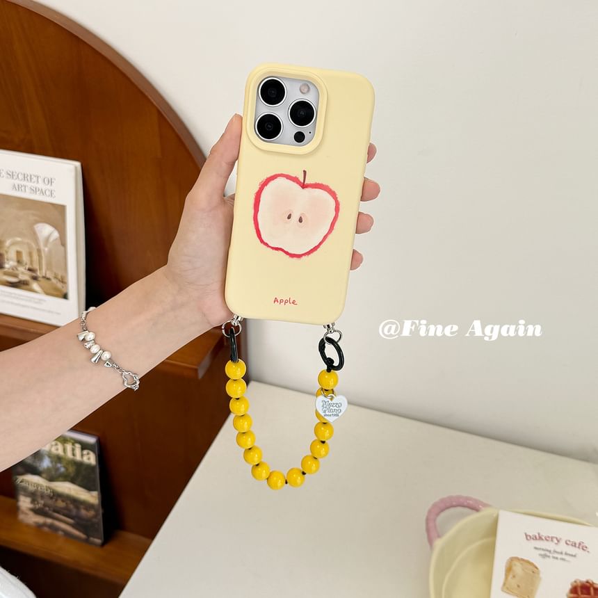 / Bead Set Strap Phone Case Printed FashionChic
