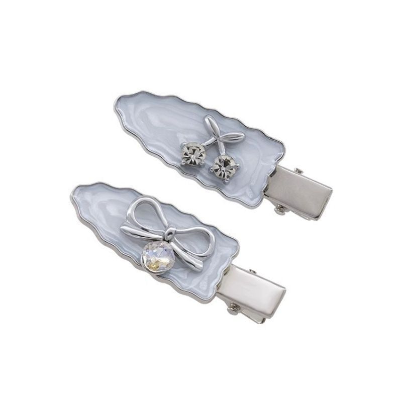 / Clip Bow Alloy Rhinestone Hair of Cherry Set 2: FashionChic