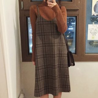 Sleeveless Plaid Dress SpreePicky