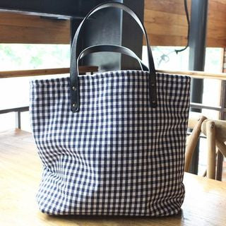 Plaid Canvas Shopper Bag mySite