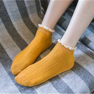 Lace Trim Knit Socks SpreePicky