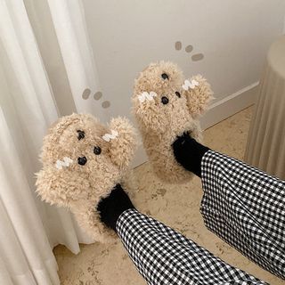 Fluffy Cartoon Home Slippers SpreePicky