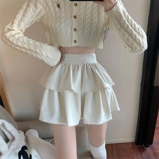 High Waist Plain Mini A SpreePicky