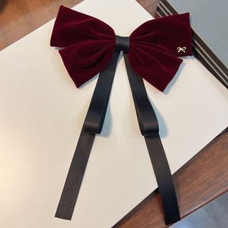 Bow Velvet Hair Clip SpreePicky