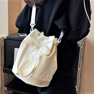 Plain Drawstring Bucket Bag mySite