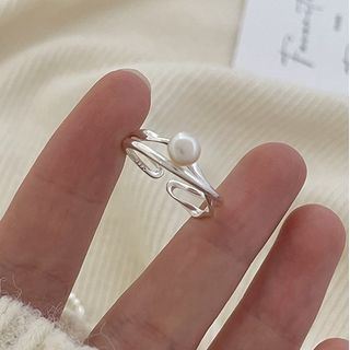 Faux Pearl / Alloy Open Ring SpreePicky