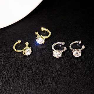 Rhinestone Geometric Alloy Earring SpreePicky