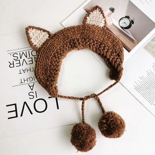 Fox Ear Knit Beanie SpreePicky