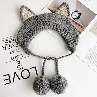 Fox Ear Knit Beanie SpreePicky