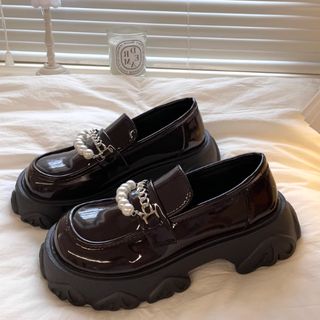 Chain Accent Platform Loafers SpreePicky