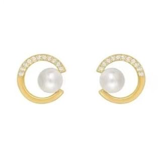 Faux Pearl Rhinestone Stud Earring SpreePicky