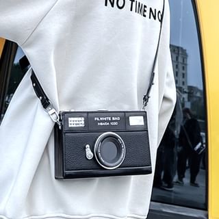 Lettering Camera Crossbody Bag mySite