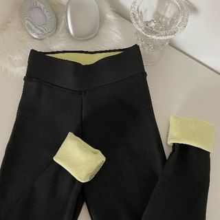 High Waist Plain Leggings SpreePicky