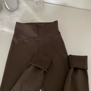 High Waist Plain Leggings SpreePicky