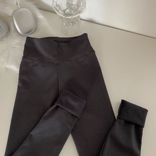 High Waist Plain Leggings SpreePicky