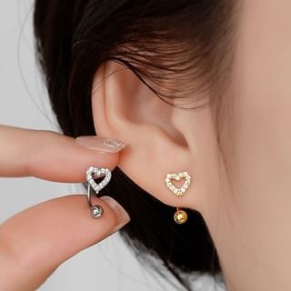 Heart Rhinestone Alloy Ear Jacket mySite