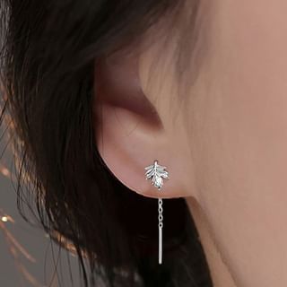 Leaf Alloy Threader Earring mySite