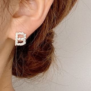 Rhinestone Lettering Ear Stud SpreePicky