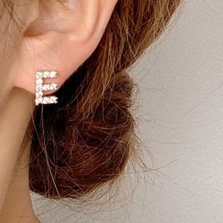 Rhinestone Lettering Ear Stud SpreePicky