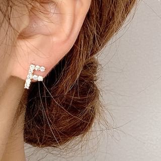 Rhinestone Lettering Ear Stud SpreePicky