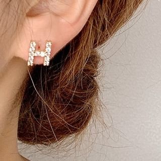 Rhinestone Lettering Ear Stud SpreePicky