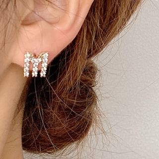 Rhinestone Lettering Ear Stud SpreePicky