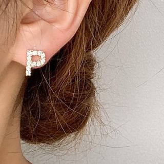 Rhinestone Lettering Ear Stud SpreePicky