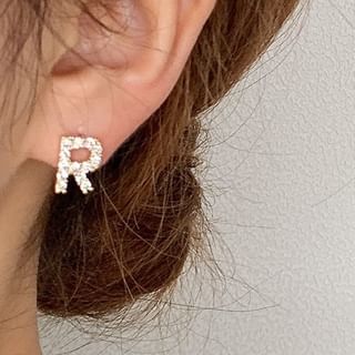 Rhinestone Lettering Ear Stud SpreePicky