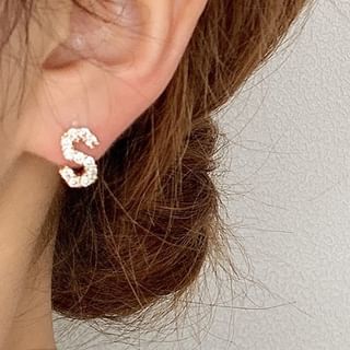 Rhinestone Lettering Ear Stud SpreePicky